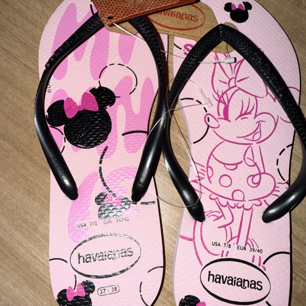 Havaianas Pink Minnie Mouse Flip Flops